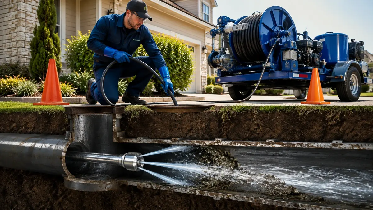 Main Sewer Line Hydro Jet Cleaning in Reedley